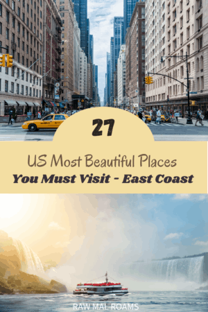 Check out this awesome list of 27 beautiful cities, towns, national parks and more on the East Coast US. | Road trip the East Coast US | Includes Beautiful Islands in the US | #usmustsee #eastcoastus #usplacestovisit